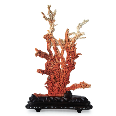 珊瑚雕件-山水